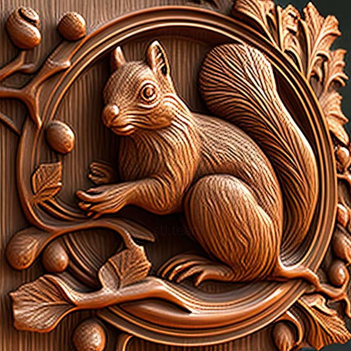 3D model squirrel (STL)